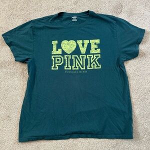 VS Pink Green Campus Tee L